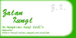 zalan kungl business card